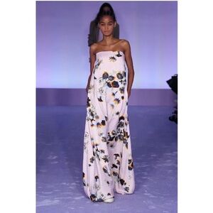 Floral Strapless Maxi Dress